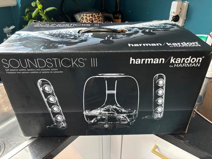 Harman Kardon Soundsticks 3 - Gebruikt, Computers en Software, Pc speakers, Gebruikt, Audiokanaal 2.1, Ophalen of Verzenden