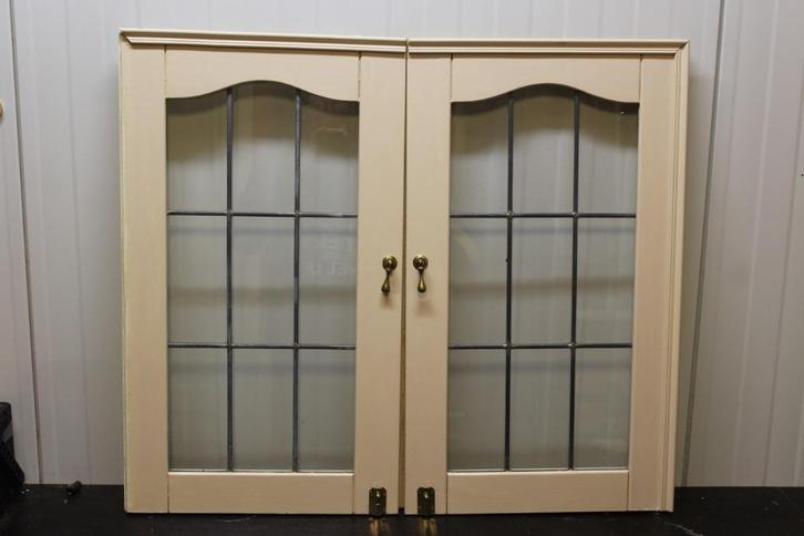 Glas in loodraampjes, Doe-het-zelf en Verbouw, Glas en Ramen, Gebruikt, Gevelraam of Ruit, Minder dan 80 cm, Minder dan 80 cm