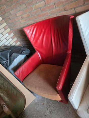Montis Romeo Draaistoel Leder Rood beschikbaar voor biedingen