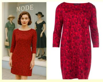 JUFFROUW JANSEN jurk parfum flesjes motief-M 🌹NIEUWSTAAT beschikbaar voor biedingen