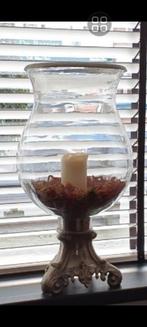 Mooie windlicht op gietijzeren voet, Ophalen, Zo goed als nieuw