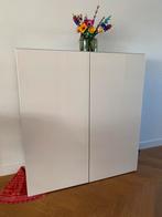 Moderne Ikea kast Besta wit hoogglans, Ophalen, Gebruikt, 100 tot 150 cm, Minder dan 150 cm