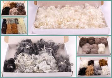 Viltwol & krullen alpaca | gotland | leicester | mohair | va beschikbaar voor biedingen