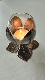 Vintage Kelkglas Verzilverde Kandelaar Quist Esslingen, Ophalen of Verzenden