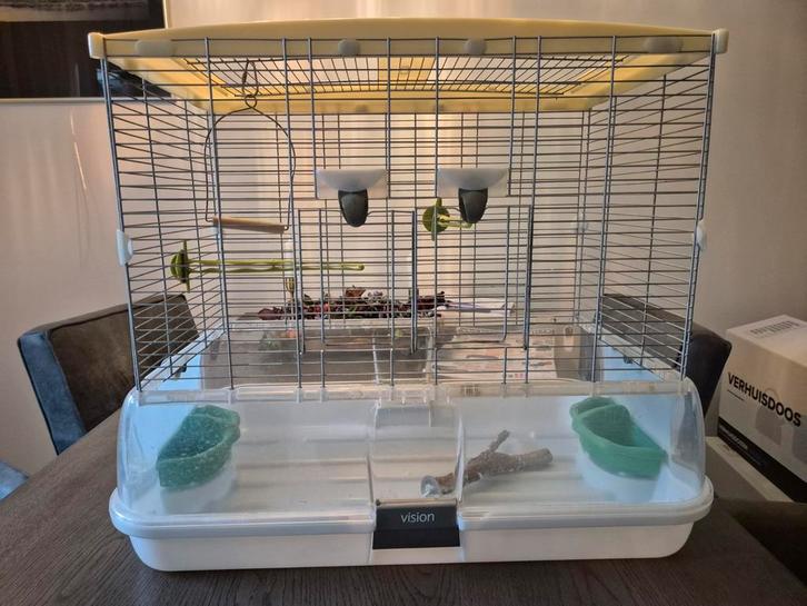 Vision vogelkooi, Dieren en Toebehoren, Vogels | Hokken en Kooien, Gebruikt, Vogelkooi, Metaal, Ophalen