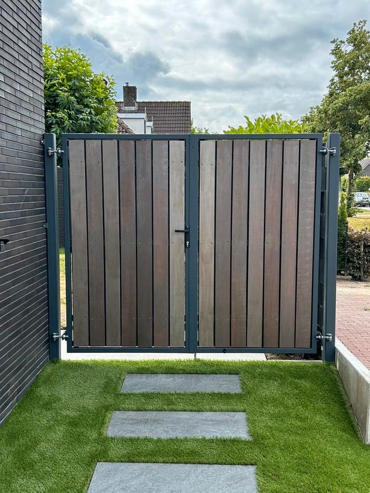 Unieke Stalen poorten op maat, Tuin en Terras, Schuttingen, Nieuw, IJzer, Minder dan 3 meter, Ophalen of Verzenden
