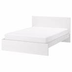 Ikea Malm 160x200, Huis en Inrichting, Slaapkamer | Bedden, Ophalen, Gebruikt, Wit, Tweepersoons