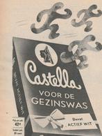 Retro reclame 1952 Castella wolwas wasmiddel vlekken vluchte, Verzamelen, Verzenden, Overige typen