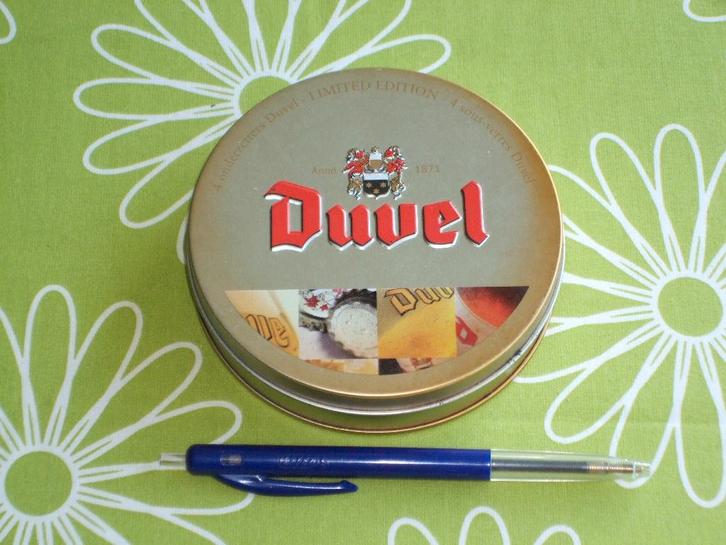 Box met Duvel 4 onderzetters Limited Edition, Verzamelen, Biermerken, Zo goed als nieuw, Overige typen, Duvel, Ophalen of Verzenden
