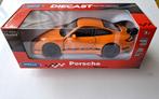 Welly Porsche 911 GT3 RS, deuren kunnen open, Oranje, Ophalen, Nieuw, Auto, Overige merken