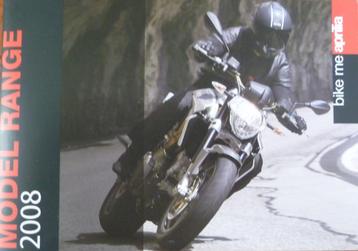 Folder APRILIA Model Range 2008 (Bromfietsen/ Motoren) beschikbaar voor biedingen