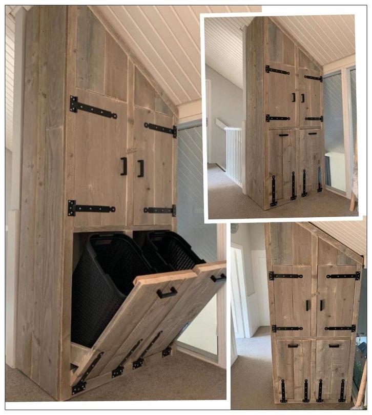 Kast, kledingkast steigerhout op maat/model gemaakt NIEUW, Huis en Inrichting, Kasten | Kledingkasten, Nieuw, 200 cm of meer, 25 tot 50 cm