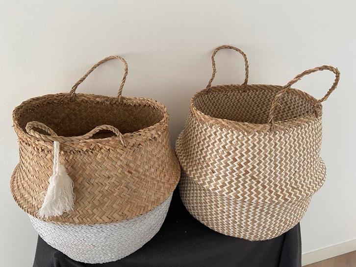 Marokkaanse Manden - Zo Goed Als Nieuw, Huis en Inrichting, Woonaccessoires | Schalen en Manden, Zo goed als nieuw, Mand, Rond
