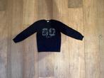 ZGAN: blauwe sweater opdruk; "go for it"; Hema; mt. 122/128, Trui of Vest, Ophalen of Verzenden, Zo goed als nieuw, Hema