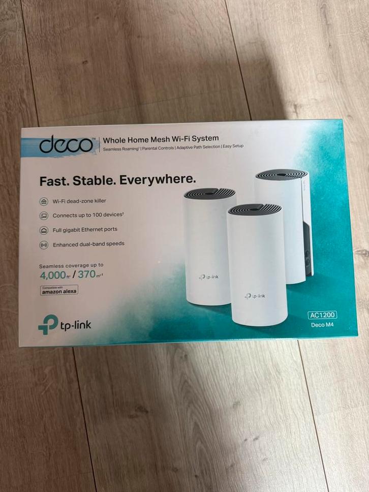 TP-Link Deco M4 Mesh WiFi Systeem-nieuw in folie, Computers en Software, Routers en Modems, Nieuw, Router, Ophalen