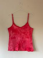 Roze tie dye spaghetti top maat L parels, Maat 42/44 (L), Ophalen of Verzenden, Zo goed als nieuw, Roze