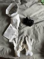 Witte dressuurhandschoenen plastron en haarclip voor dames', Dressuur, Ophalen of Verzenden, Zo goed als nieuw, Dames