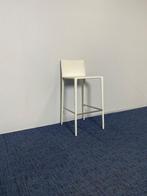 2 x Barkruk Arper Norma, wit leer, design, 2 krukken, Ophalen, Gebruikt, Leer