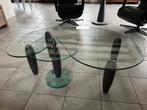 Glazen salontafel Leolux, Huis en Inrichting, Tafels | Salontafels, Ophalen, Gebruikt, 100 tot 150 cm, 50 tot 100 cm