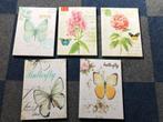 Vlinder canvassen 5X ZGAN, Minder dan 50 cm, Oorspronkelijke maker, Ophalen of Verzenden, Zo goed als nieuw