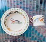 Emma Bridgewater Pottersaurus Bord en Beker Setje Kinderserv, Ophalen of Verzenden, Zo goed als nieuw, Overige stijlen, Aardewerk