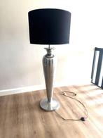 Kamer hoeklamp ( Zilver look - zwarte kap ), Ophalen, Zo goed als nieuw, Modern, Metaal