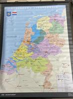 Nederland Staatkundig, Antiek en Kunst, Antiek | Schoolplaten, Ophalen, Aardrijkskunde