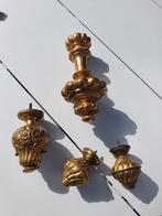 Antieke Franse dennenappel finial gordijn verguld brons €149, Antiek en Kunst, Ophalen of Verzenden