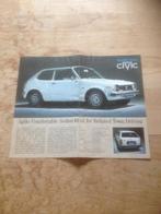 Autofolder/Brochure Honda Civic "eerste generatie"  plm 1977, Honda, Ophalen of Verzenden, Zo goed als nieuw