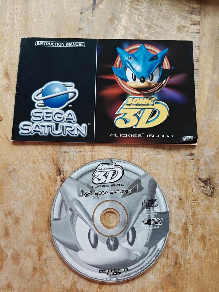 Sonic 3D Sega Saturn, Spelcomputers en Games, Games | Sega, Zo goed als nieuw, Mega Drive, 1 speler, Vanaf 3 jaar, Ophalen of Verzenden