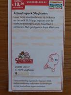 ATTRACTIEPARK SLAGHAREN 18,50 PER PERSOON MAX 6 PERSONEN!, Drie personen of meer, Kortingsbon, Overige typen
