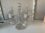 Antieke kristallen tafel zuur set, Antiek en Kunst, Antiek | Glas en Kristal, Ophalen of Verzenden
