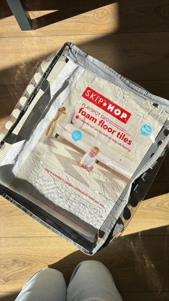 Skip Hop speelmat/puzzelmat Grijs-Creme, Kinderen en Baby's, Speelgoed | Speelkleden, Gebruikt, Ophalen