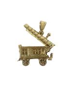 Gouden Kettinghanger Woonwagen Huisje Op Wielen -12 g Goud, Sieraden, Tassen en Uiterlijk, Kettinghangers, Overige voorstellingen