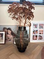 Pols potten vaas groot grijs met decoratie, Huis en Inrichting, Ophalen of Verzenden, Zo goed als nieuw, Overige kleuren, 50 tot 75 cm