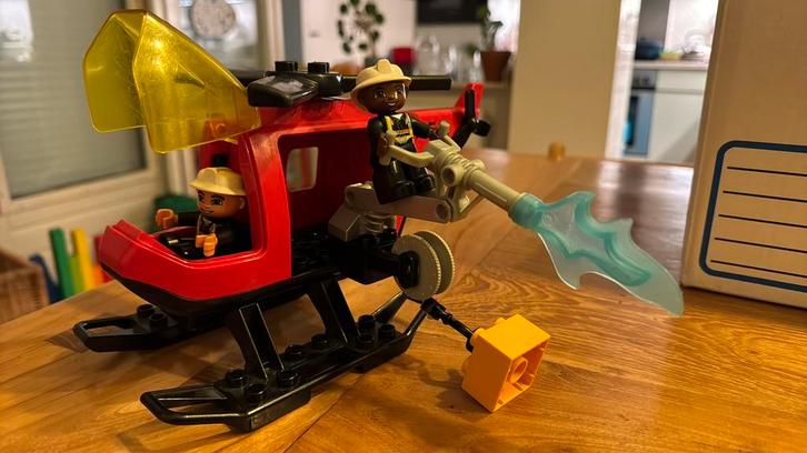 Duplo brandweerhelikopter - 4967 compleet, Kinderen en Baby's, Speelgoed | Duplo en Lego, Gebruikt, Duplo, Complete set, Ophalen of Verzenden