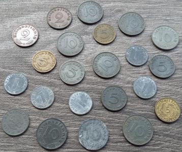 WO2 Bodemvondst Duitse Munten Munt Oorlogsmunten Soldaat beschikbaar voor biedingen