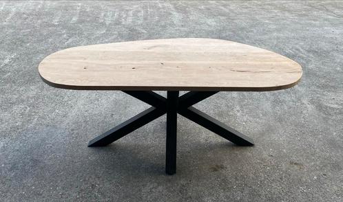 Eiken eettafels - organisch - kiezel vorm, Huis en Inrichting, Tafels | Eettafels, Zo goed als nieuw, 200 cm of meer, Vijf personen of meer