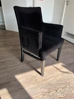 Zwarte fluwelen stoelen, Huis en Inrichting, Stoelen, Ophalen, Metaal, Zwart, Zo goed als nieuw