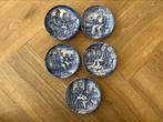 5 Vintage Wedgwood Enoch Tunstall petit four bordjes, Ophalen of Verzenden