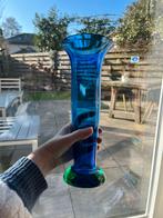 Heinrich Loffelhart Schott Zwiesel Blauwe Vaas, Gebruikt, Blauw, Ophalen of Verzenden, Glas