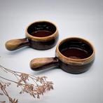 Set van 2 geglazuurde terracotta potten, Huis en Inrichting, Keuken | Servies, Ophalen of Verzenden, Zo goed als nieuw, Overige stijlen