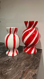 Toffee-vazen rood/wit – set van 2 (2 maten), Ophalen of Verzenden, ., ., .