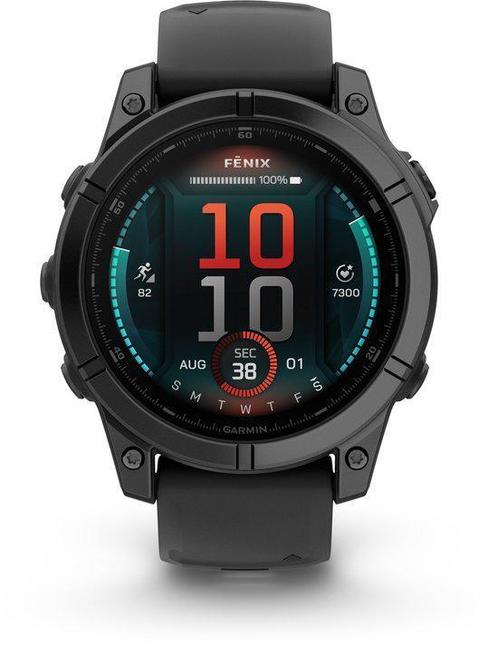 Garmin Fenix E 47mm Zwart Zwarte Siliconenband Nieuw Geseald, Sieraden, Tassen en Uiterlijk, Sporthorloges, Nieuw, Android, Zwart