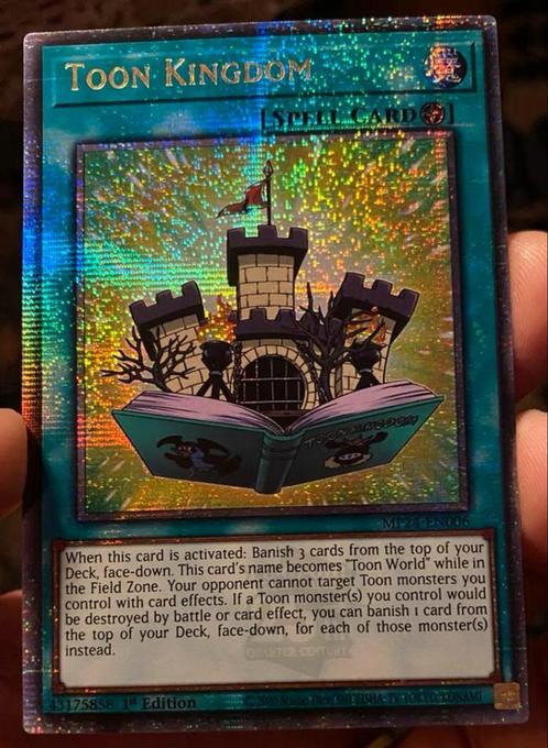 Yu-Gi-Oh! Toon Kingdom MP24 1st Ed Quartercentury !, Hobby en Vrije tijd, Verzamelkaartspellen | Yu-gi-Oh!, Zo goed als nieuw