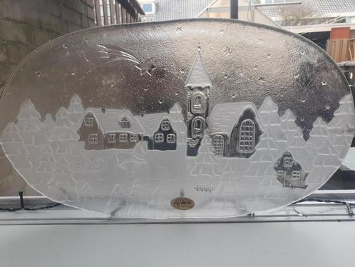 Leuk Serveerbord / Taartschaal met Winters Kerst Tafereel –, Diversen, Kerst, Ophalen of Verzenden