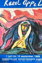 Karel Appel – Affiche tentoonstelling Kampen (1989), Rechthoekig Staand, Verzenden, Deurposter of groter, Zo goed als nieuw