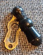 Nikkel met Zwart Houten Sleutelgatplaatje 'Tulip', Ophalen of Verzenden, Gebruikt, Overige materialen, Slot