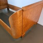 Zeldzaam Art Deco Bed - Birdseye Esdoorn - ruim 1 persoons, Ophalen of Verzenden