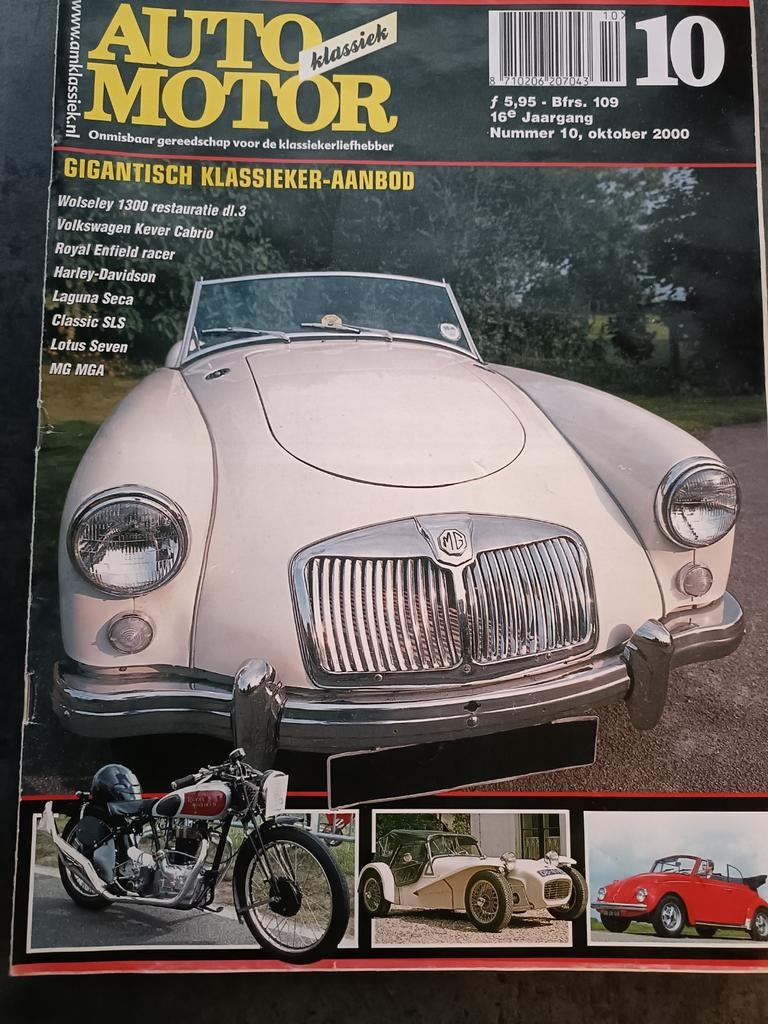 Auto/motor klassiek tijdschrift oktober 2000, Algemeen, Automotor, Ophalen of Verzenden, Zo goed als nieuw